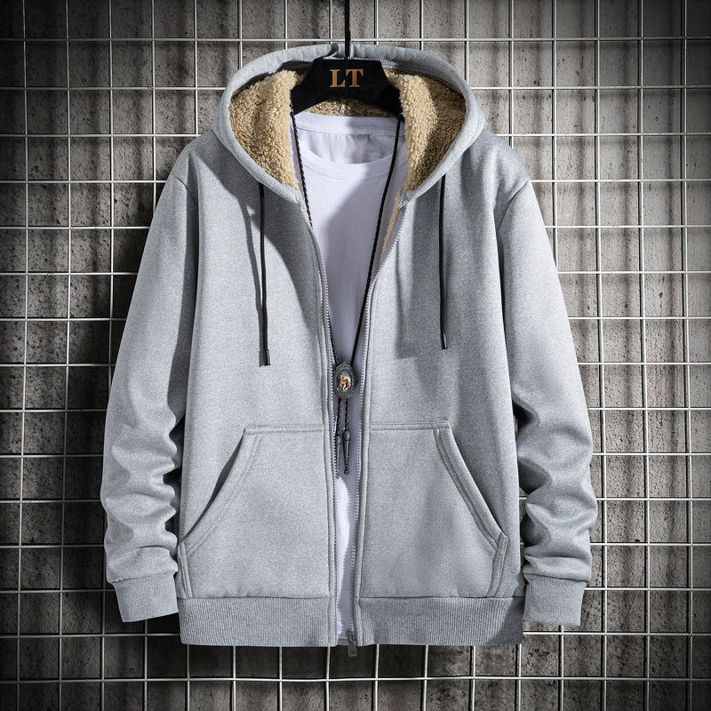 Bequemer Herren Zip-Hoodie mit kuscheliger Kapuze - 4 - Atelier-Zofia