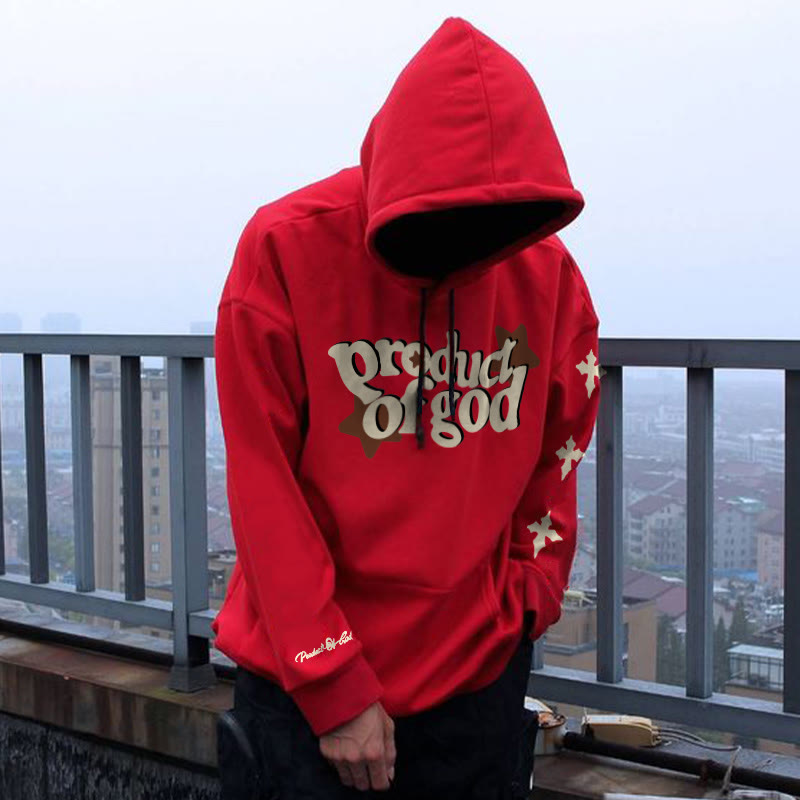 Lässiger Herren Hoodie mit auffälligem Druckmotiv - 2 - Atelier-Zofia