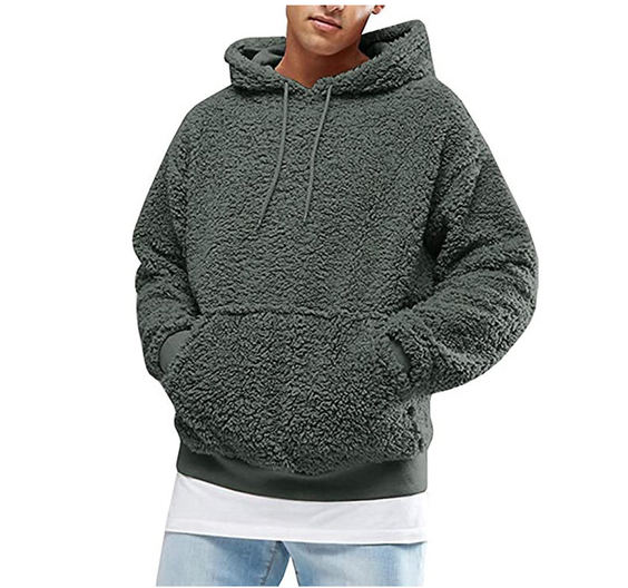 Bequemer Herren Hoodie mit Kordelzug für lässige Outfits - 4 - Atelier-Zofia
