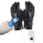 Wärmespeichernde Herrenhandschuhe mit Touchscreen und Windschutz - 1 - Atelier-Zofia