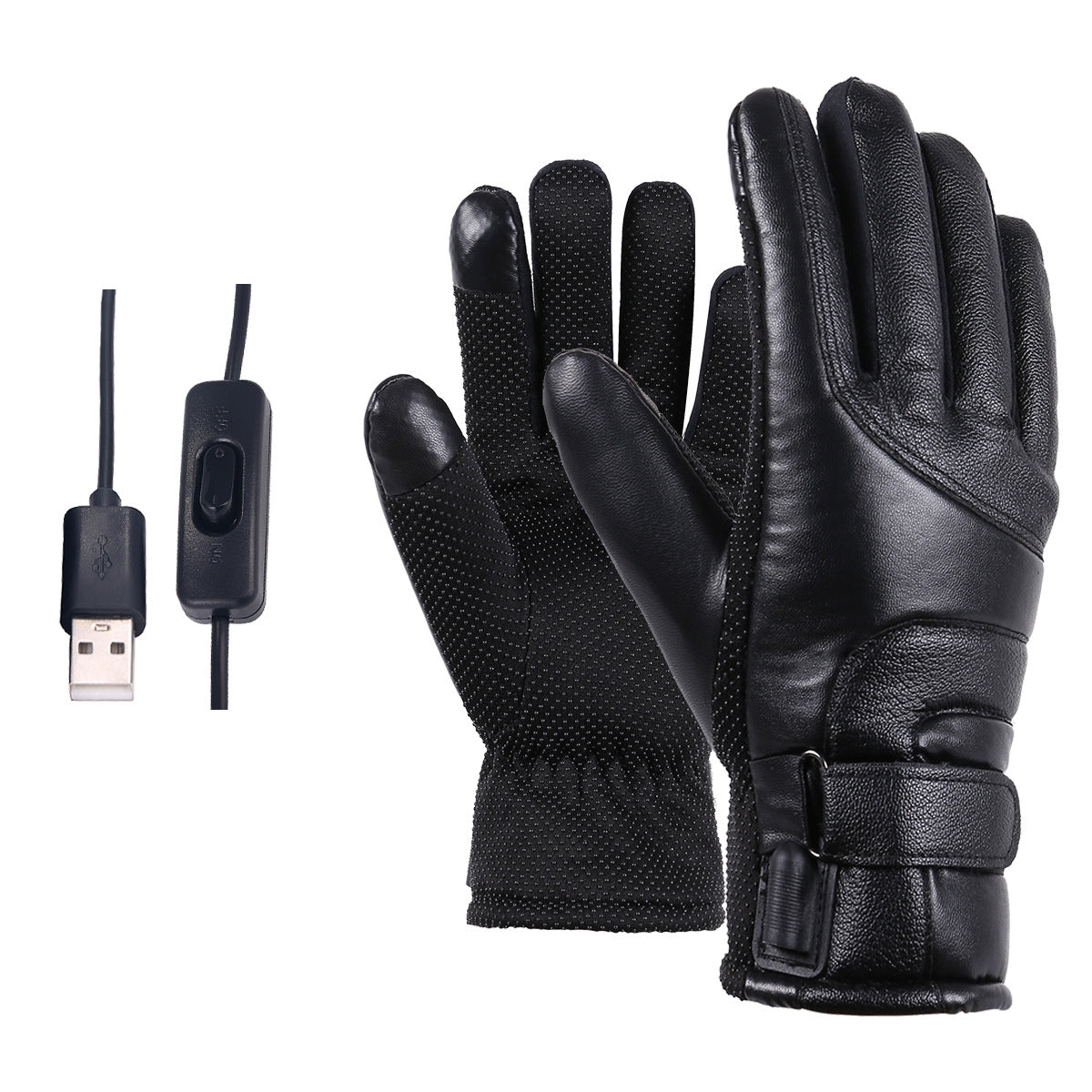 Wärmespeichernde Herrenhandschuhe mit Touchscreen und Windschutz - 2 - Atelier-Zofia