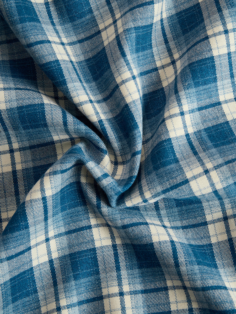 Helena – Kariertes Maxi-Hemdkleid