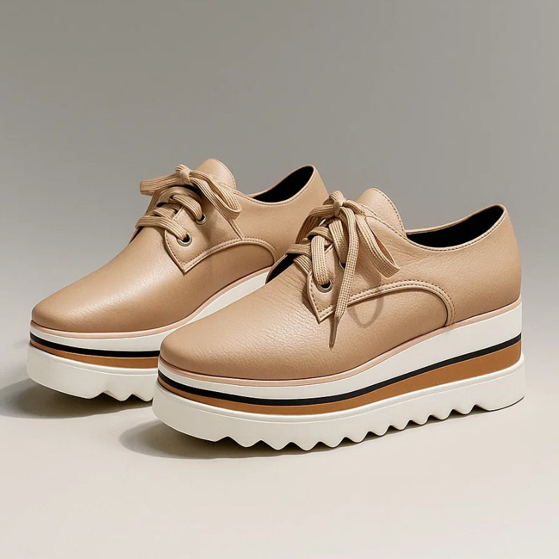 Maren – Women Platform Lace-Up Oxford Shoes - Image 1