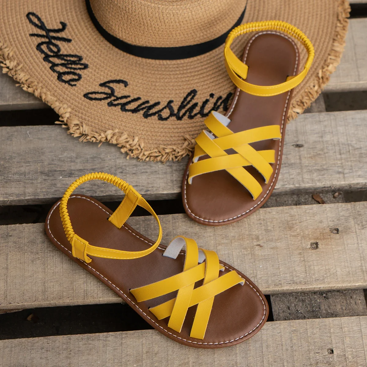 Sophia – Women Cross Strap Summer Sandals - Image 4
