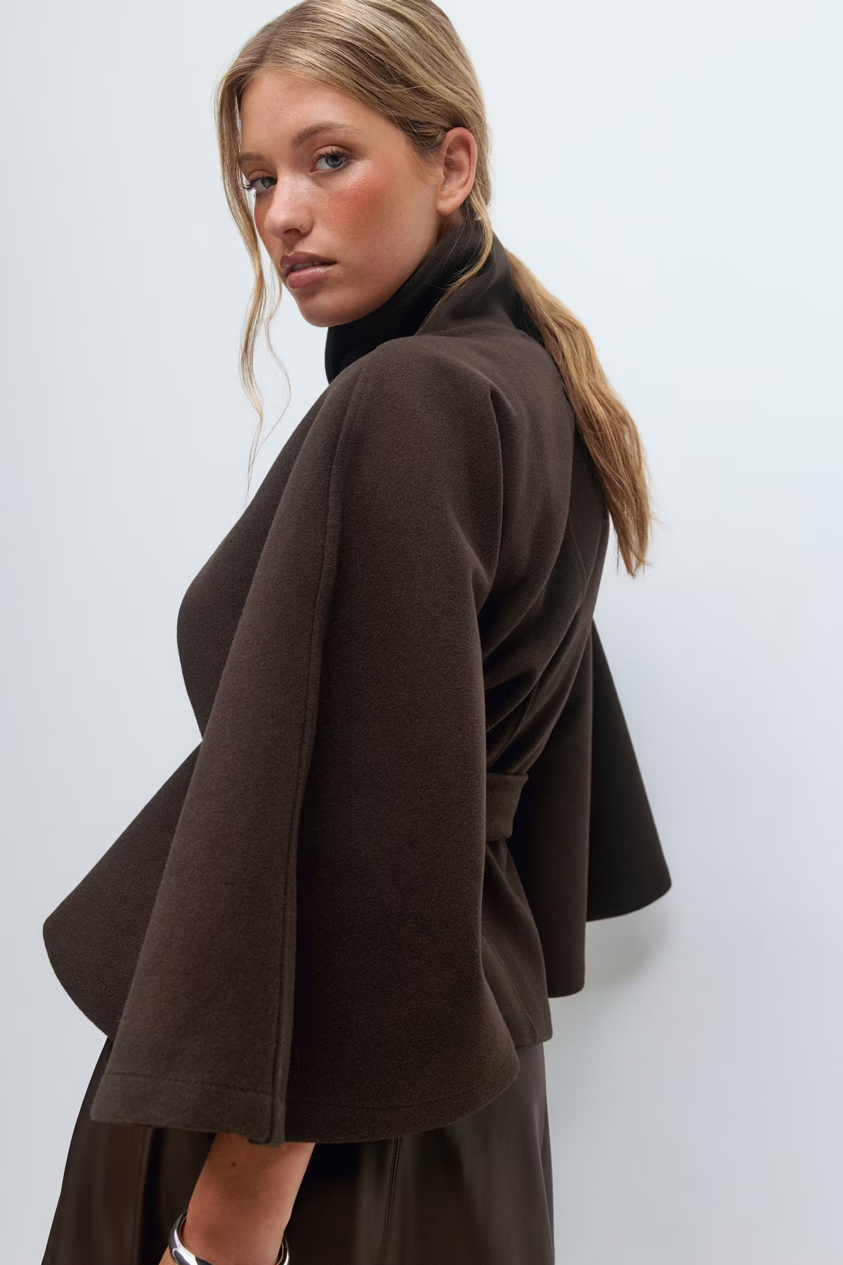 Vest Damen mit hohem Kragen und Taillengurt | A&Z - 8 - Atelier-Zofia