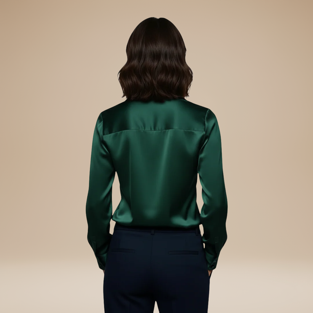 Lydia – Elegant Women's V-Neck Blouse - Image 4