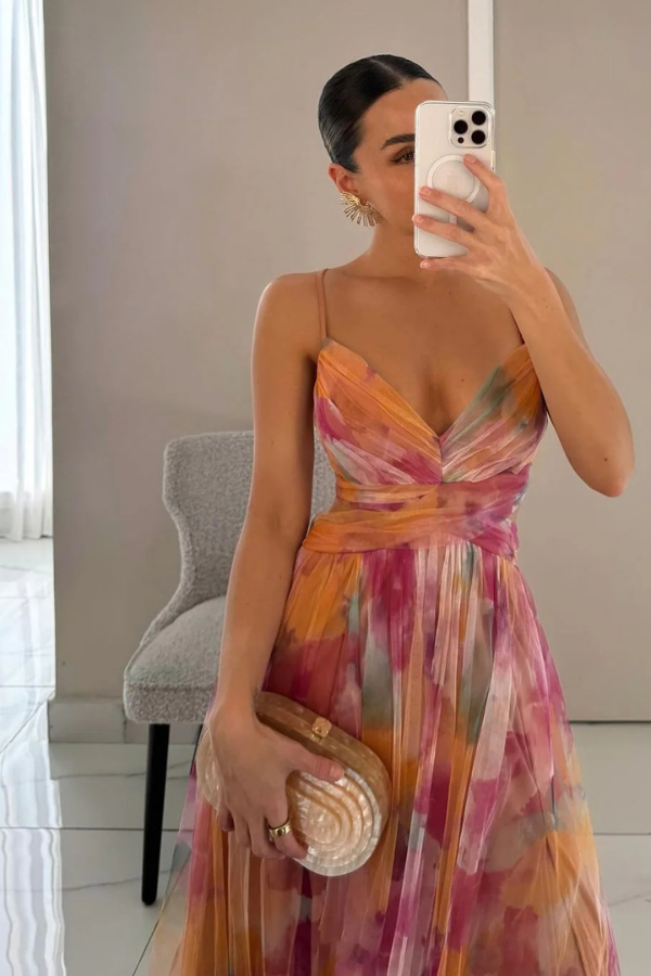 Nicole – Women Elegant Pleated Maxi Dress - Image 4