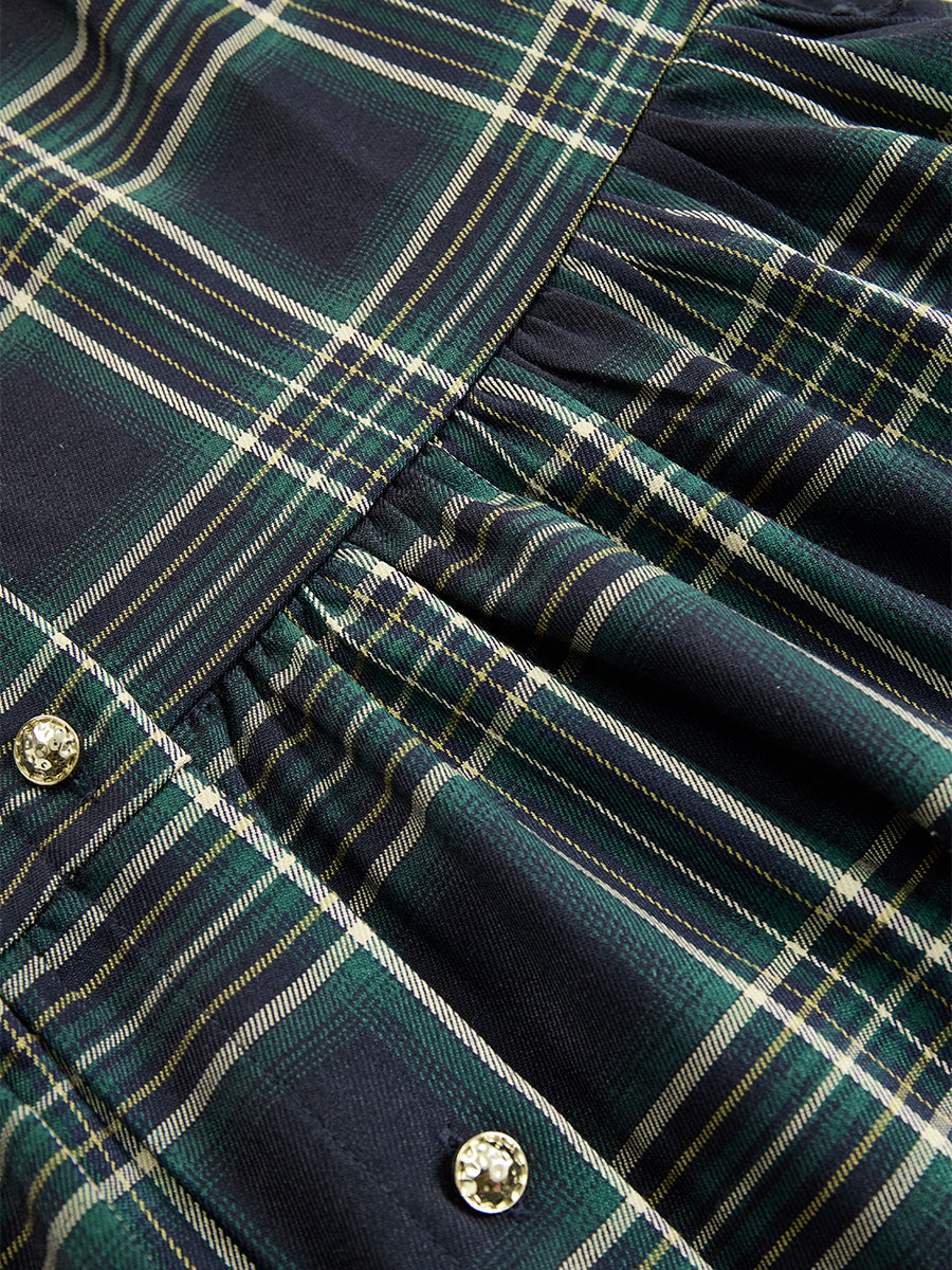 Helena – Kariertes Maxi-Hemdkleid