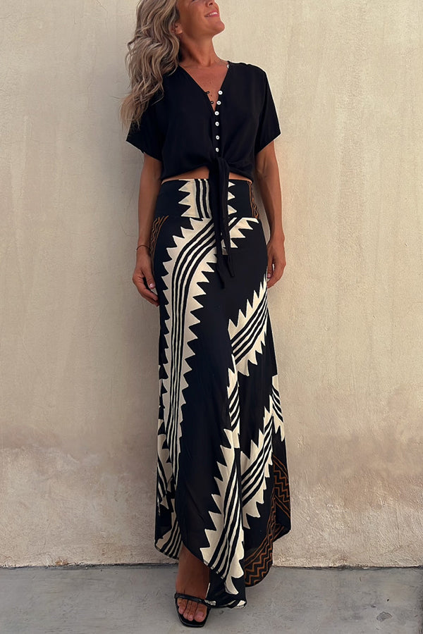 Stefanie – Women’s Elastic Waist Maxi Skirt - Image 13
