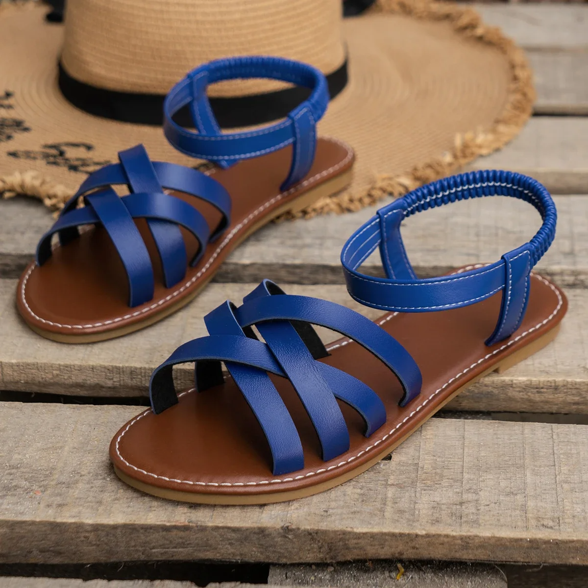 Sophia – Women Cross Strap Summer Sandals - Image 7