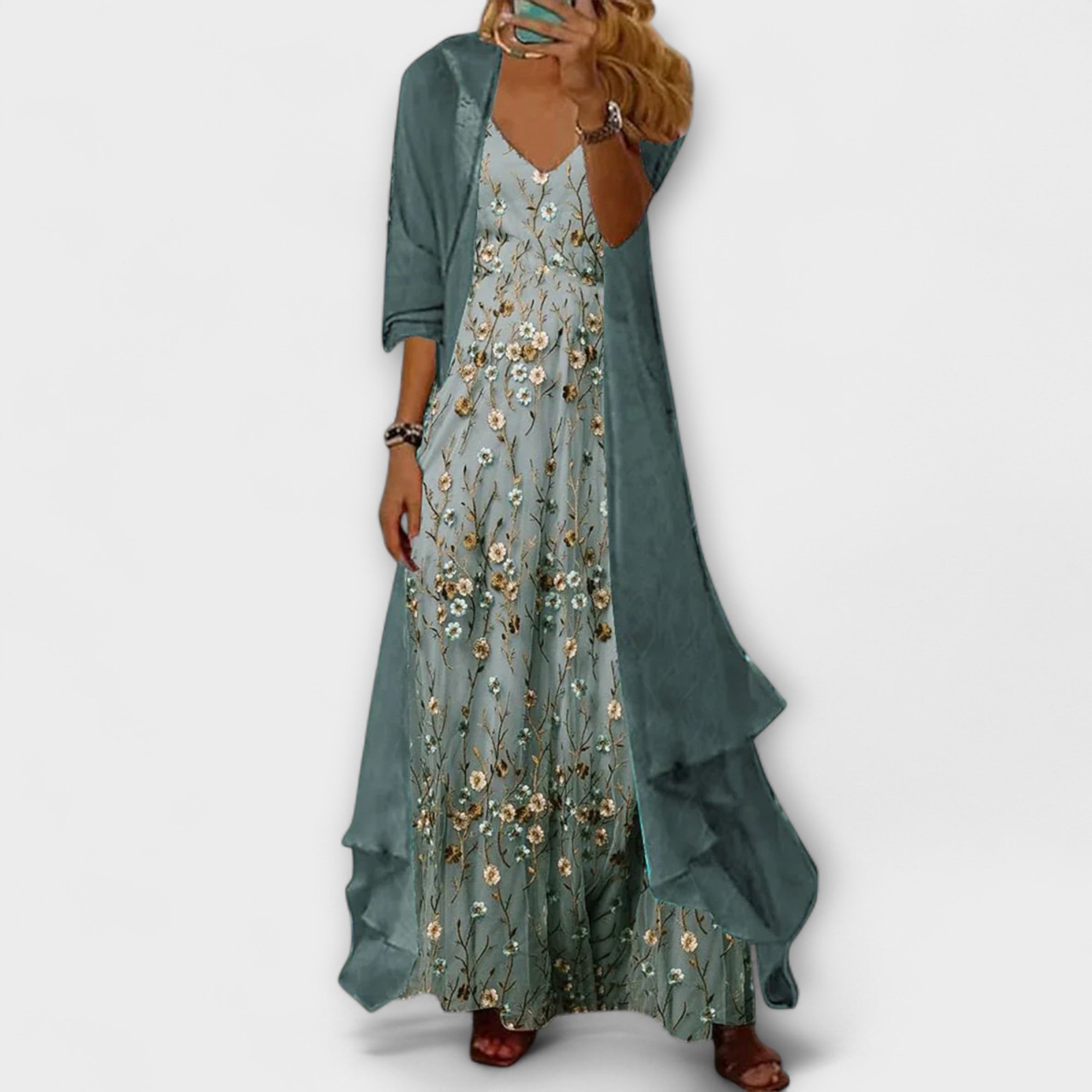 Cornelia – Women Floral Print Maxi Dress - Image 2