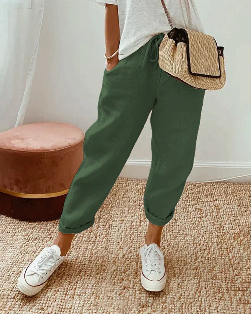 Hannah – Women Casual and Stylish Linen Pants - Image 3