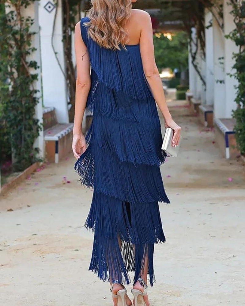 Annemarie – Elegant Fringe Dress for Women - Image 5
