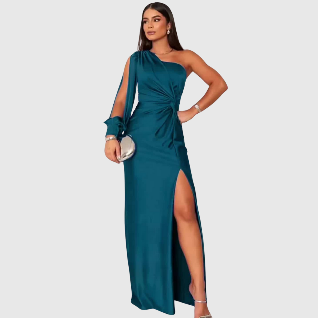 Sarah – Elegant One-Shoulder Evening Dress - Image 3
