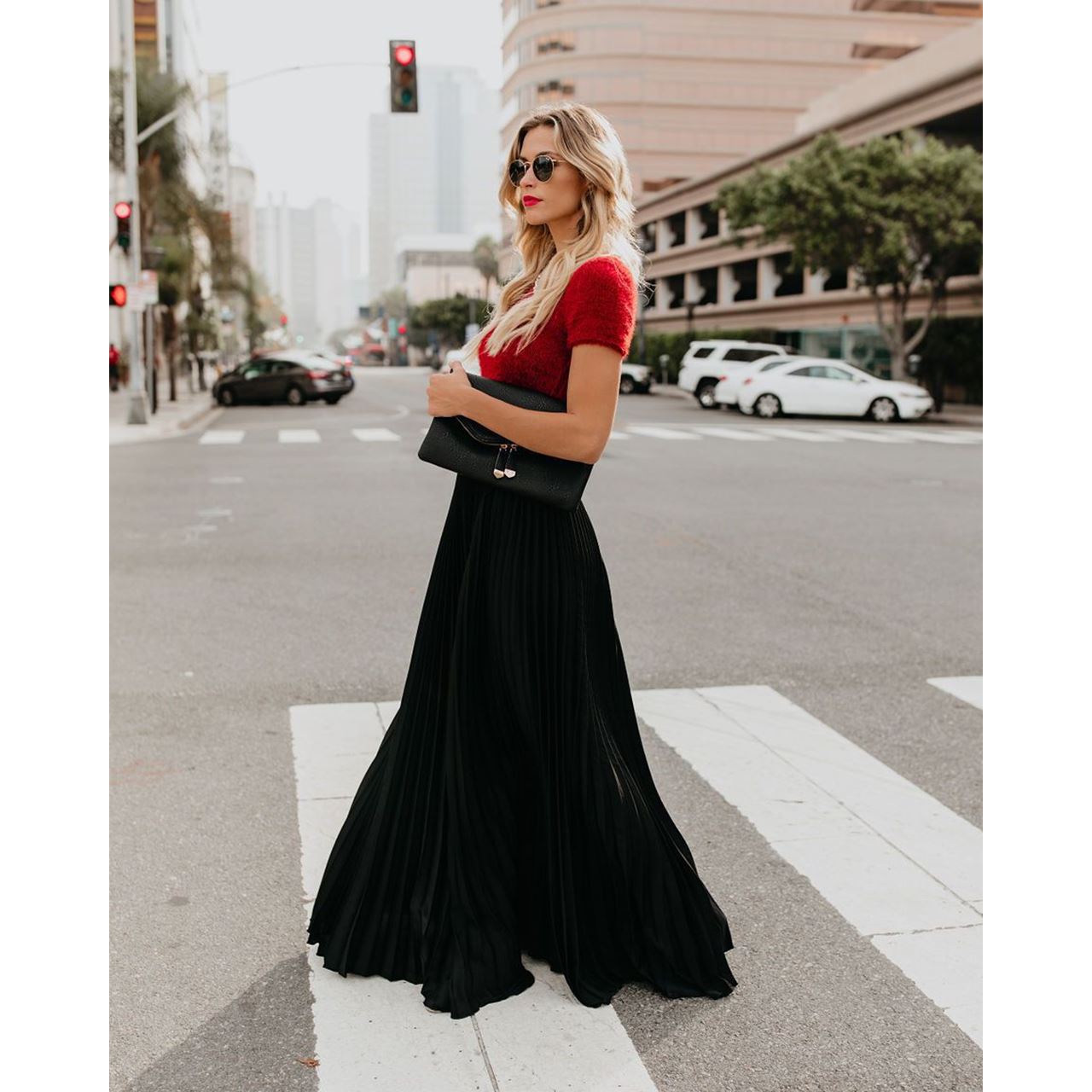 Jana – Plissierter Damen Maxi-Rock