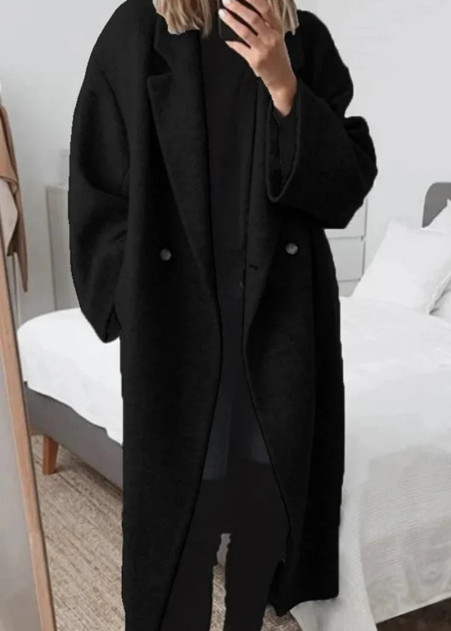 Damen Oversized-Mantel mit elegantem strukturierten Design - J&B - 2 - Atelier-Zofia