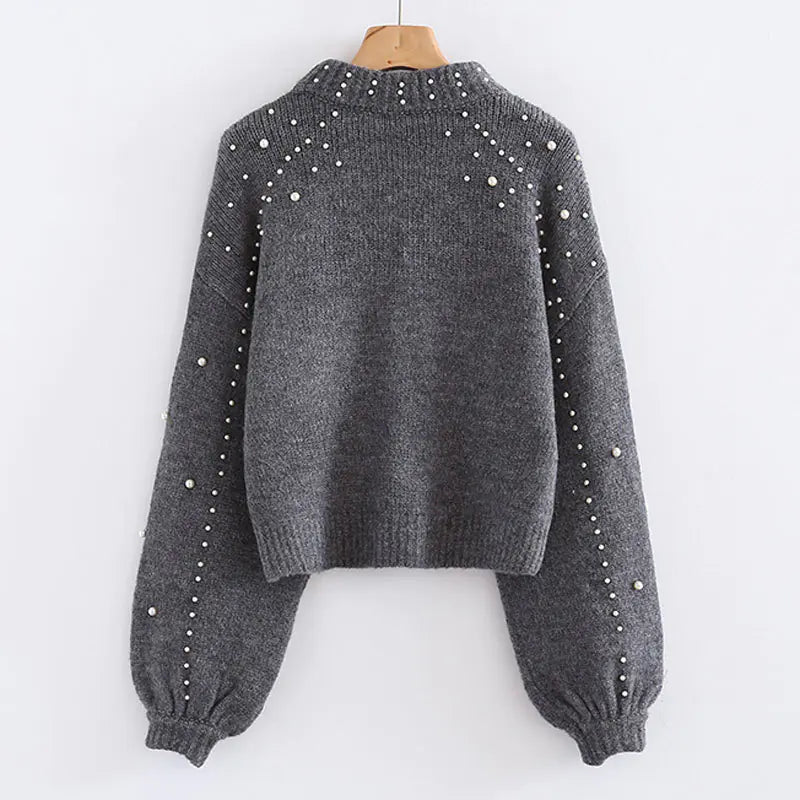 Lieselotte – Women Pearl Detail Sweater - Image 2