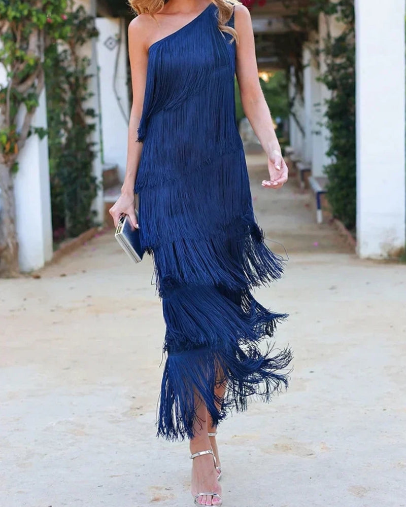 Annemarie – Elegant Fringe Dress for Women - Image 3
