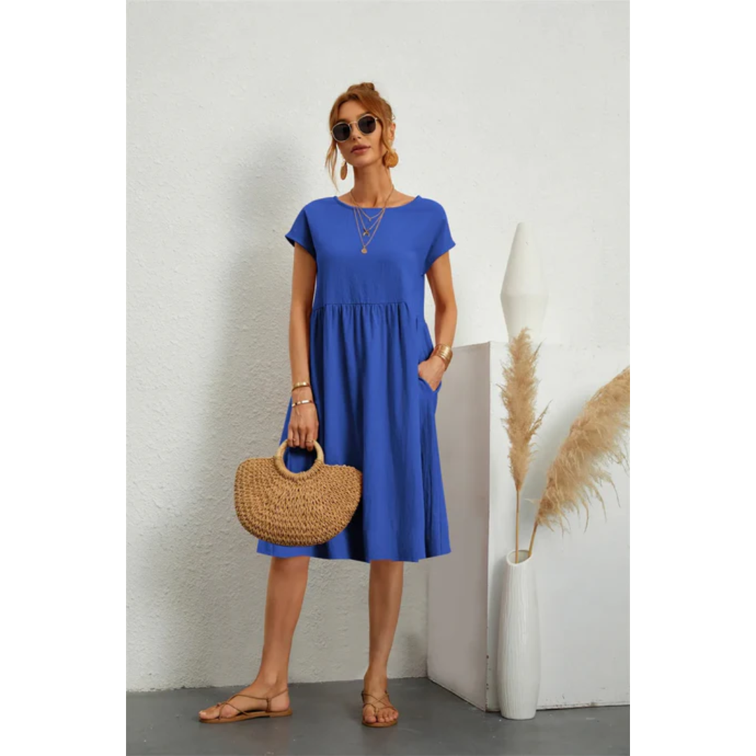 Lara – Stylish short-sleeved summer dress for women - Image 5