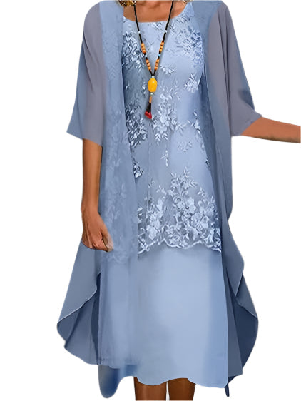 Leni – Women Flowing Sheer Sleeve  Dress - Image 1