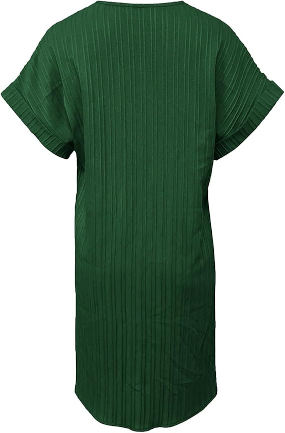 Mara – Damen Kurzarm V-Ausschnitt Kleid