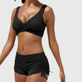Bikini Set Women's Camo Print with Adjustable Shorts - Image 6