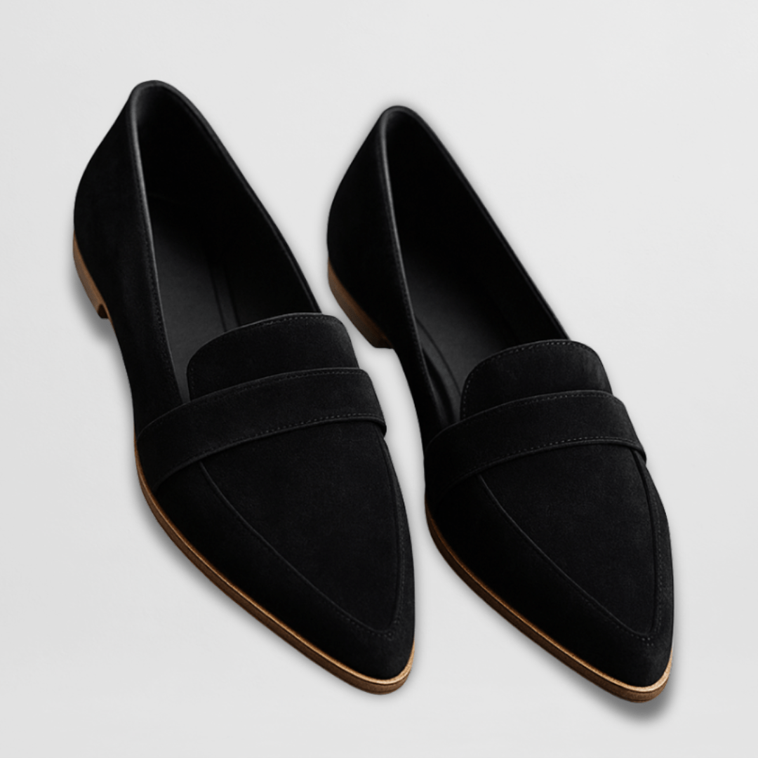 Yvonne – Women Pointed Toe Suede Flats - Image 3