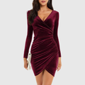 Sandra – Elegant Velvet Mini Dress for Women - Image 1