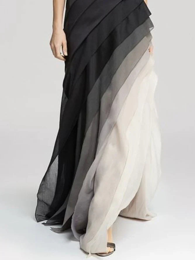 Anna – Luxurious Satin and Chiffon Dress - Image 2