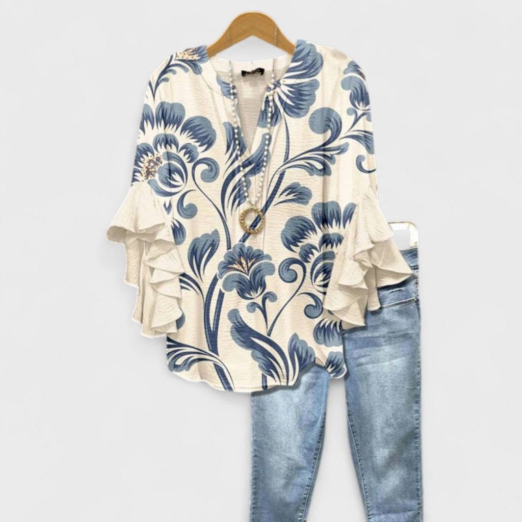 Karina – Women Floral Print Blouse - Image 2