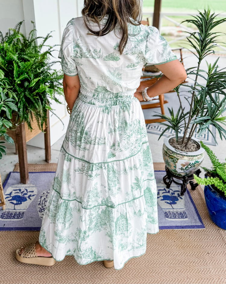 Irina – Women Classic Toile Maxi Dress - Image 8