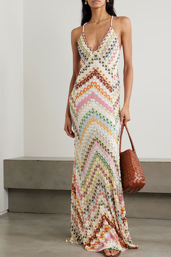 Theresa – Elegant Knit Herringbone Dress for Women - Image 6