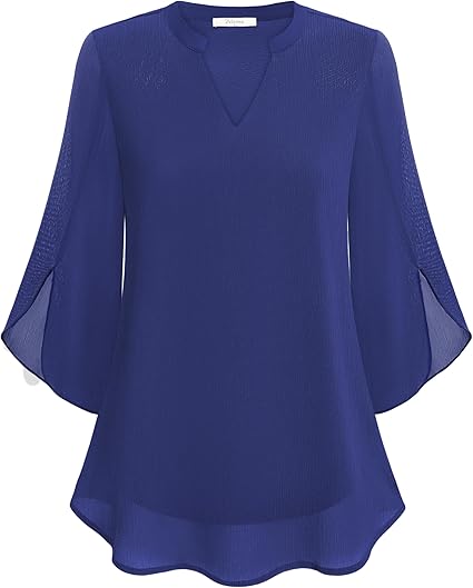 Sophie – Elegante V-Ausschnitt Chiffon Bluse