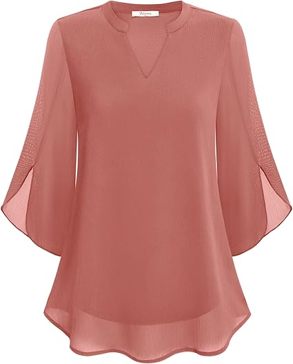 Sophie – Elegante V-Ausschnitt Chiffon Bluse