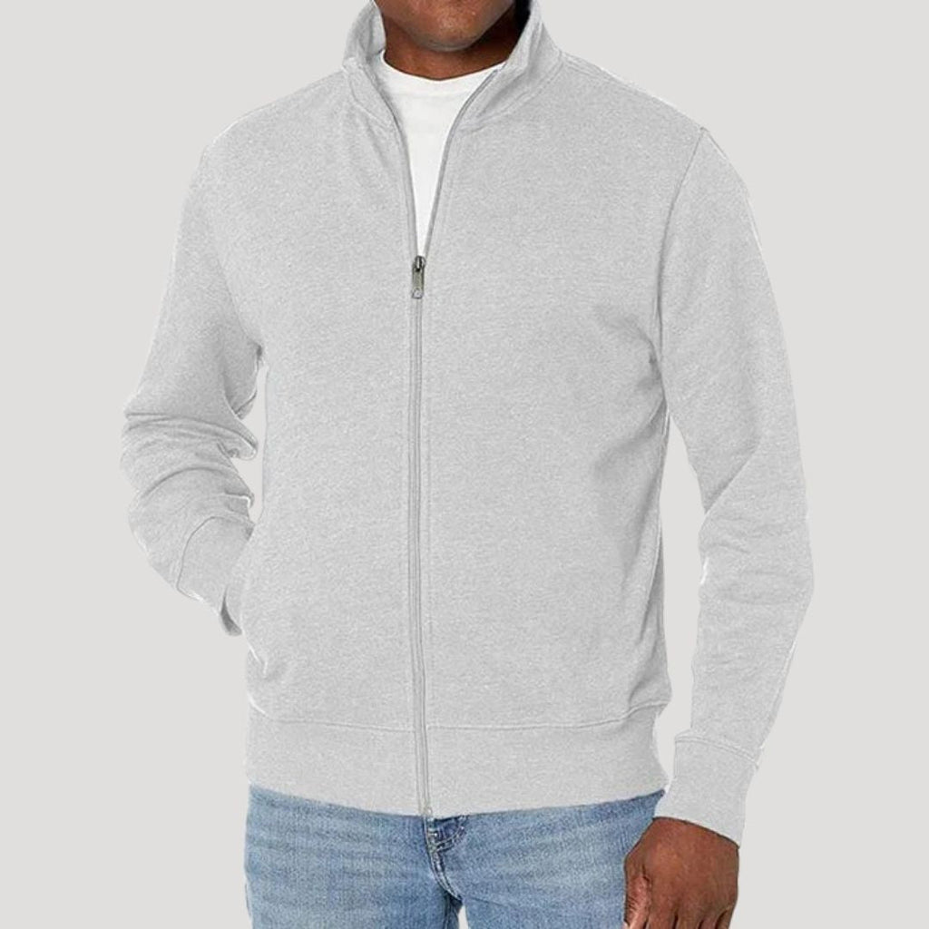 Stilvolle Herrenjacke mit Stehkragen und Reißverschluss - J&B - 6 - Atelier-Zofia