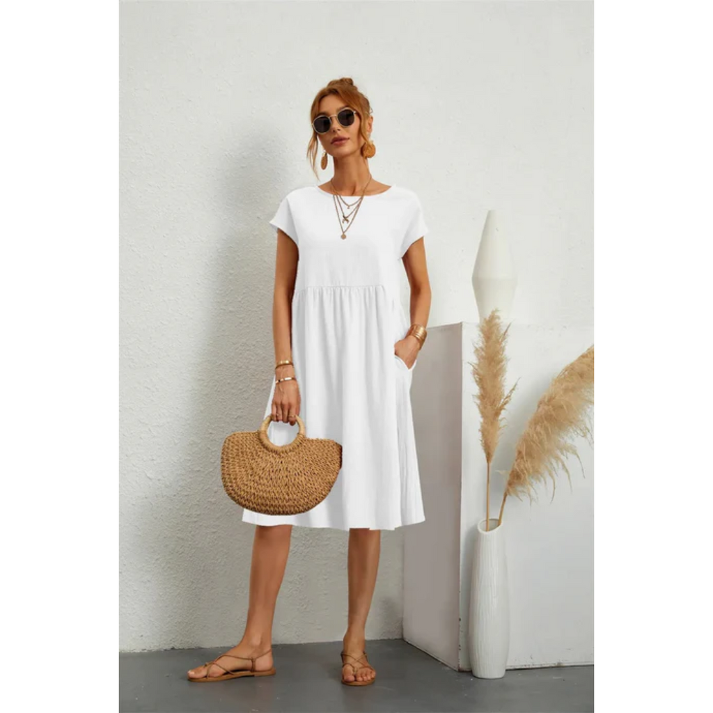 Lara – Stylish short-sleeved summer dress for women - Image 7