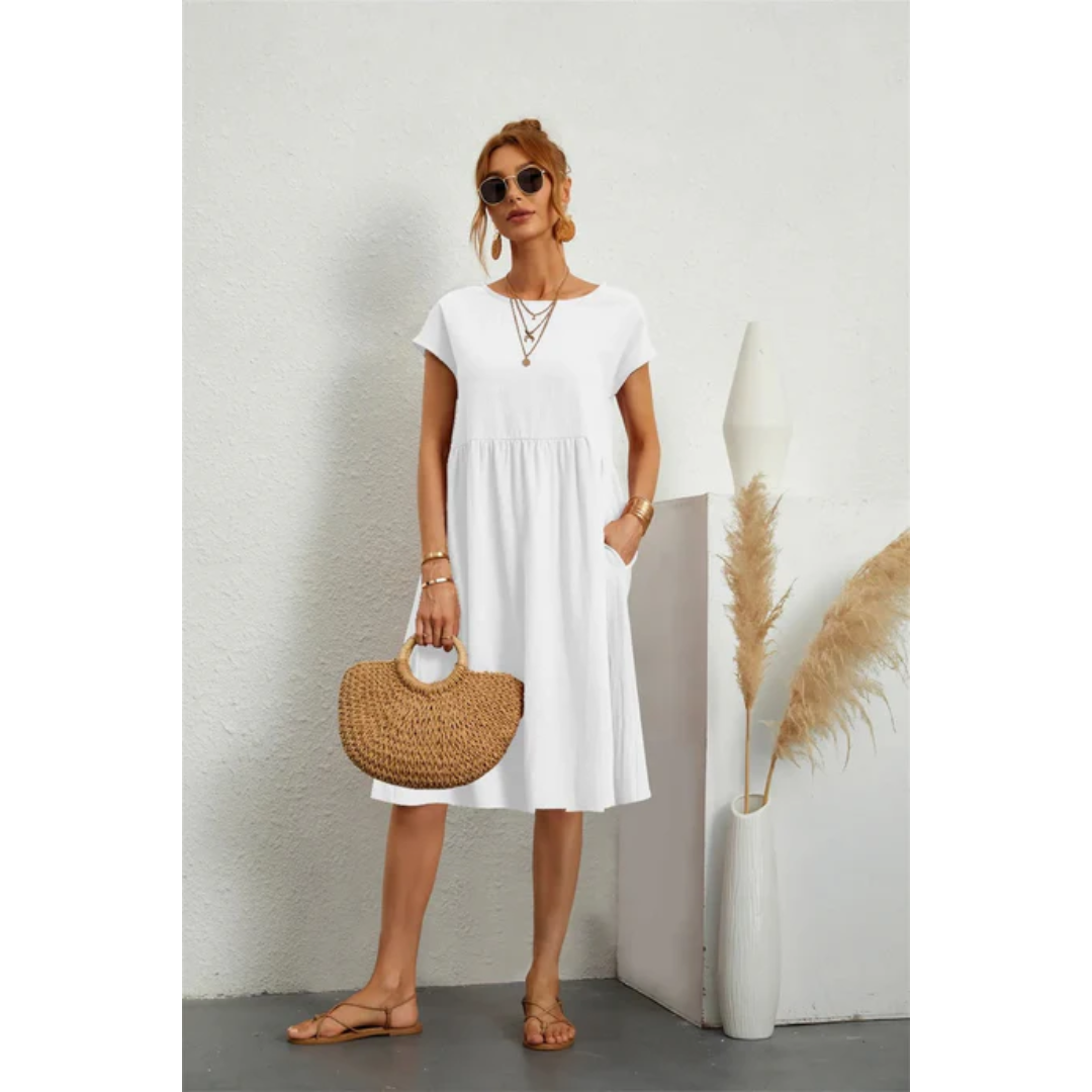 Lara – Stylish short-sleeved summer dress for women - Image 7