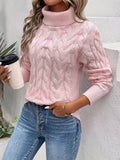 Damen Strickpullover – Elegante Taillierung – Hochgeschlossener Kragen – Klassisches Design - J&B - 1 - Atelier-Zofia