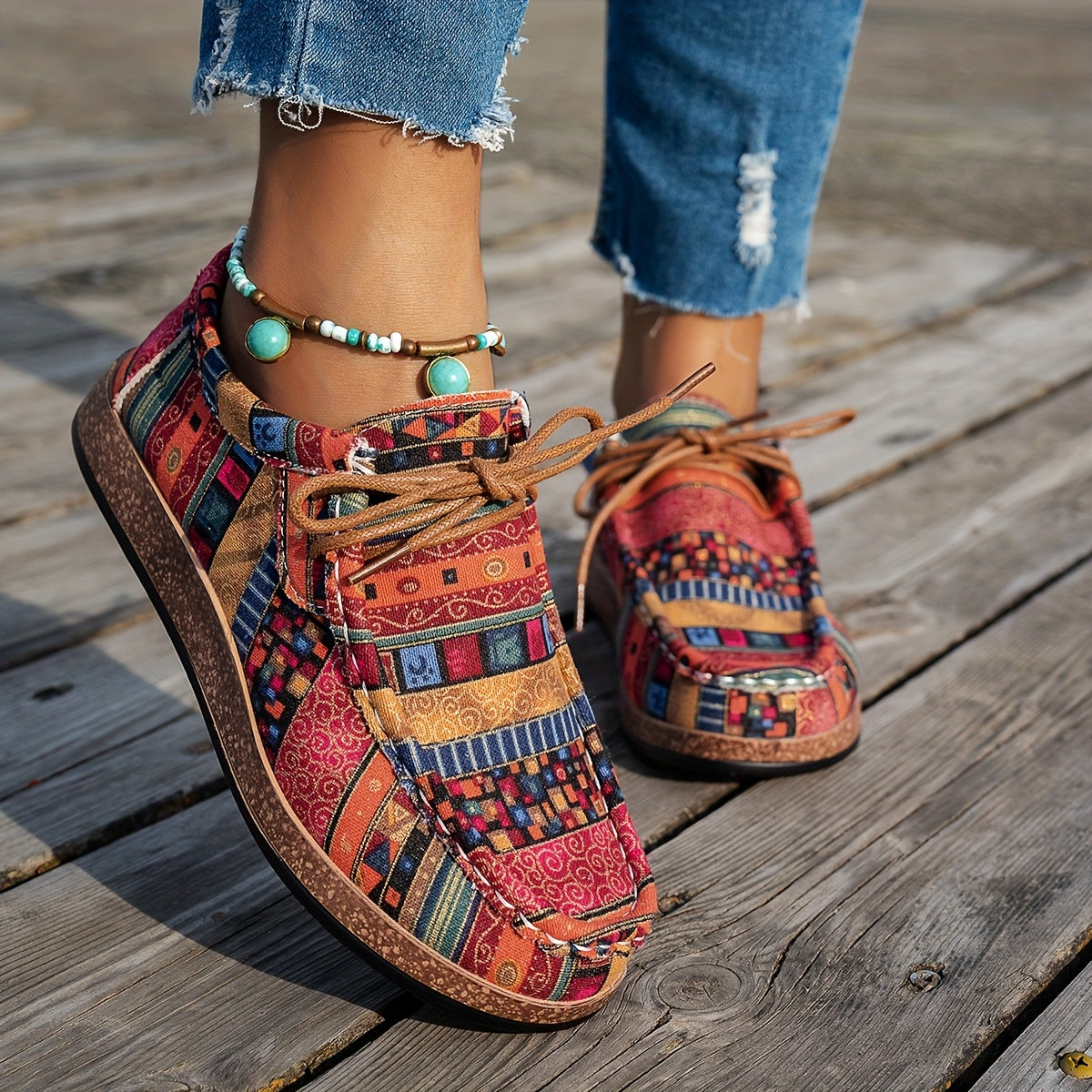 Ava – Women Vibrant Patchwork Sneaker - Image 2