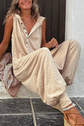 Claudia – Women Half Button Hooded Jumpsuit - Image 19