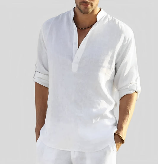 Oliver – Men's Relaxed Fit Linen Shirt - Image 7
