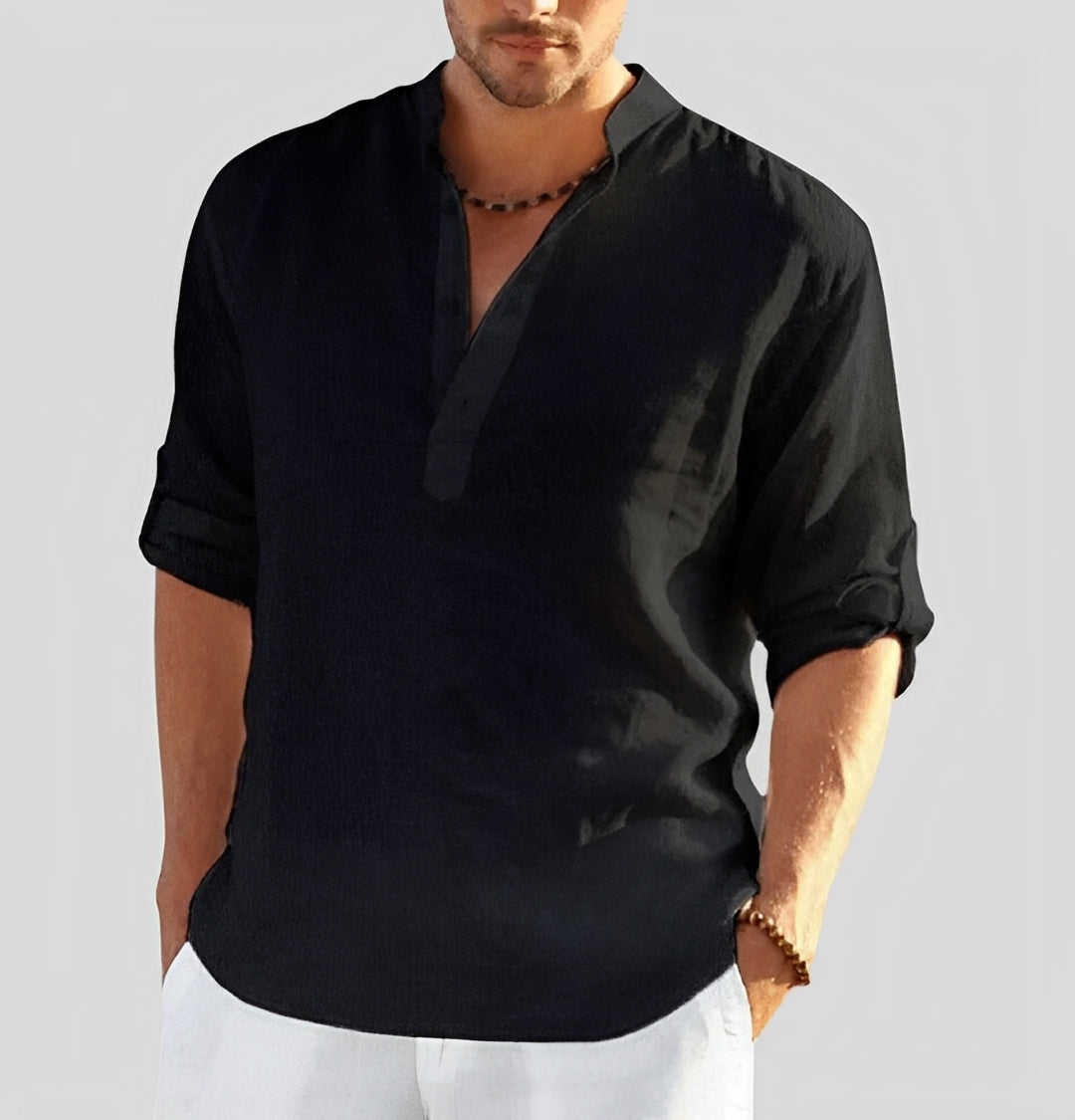 Oliver – Men's Relaxed Fit Linen Shirt - Image 6