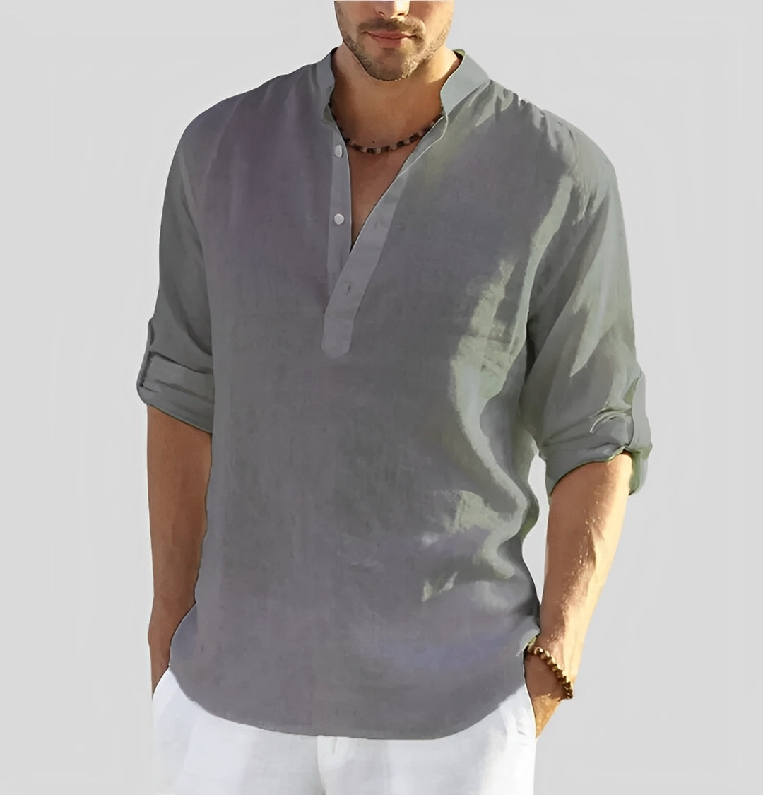 Oliver – Men's Relaxed Fit Linen Shirt - Image 4