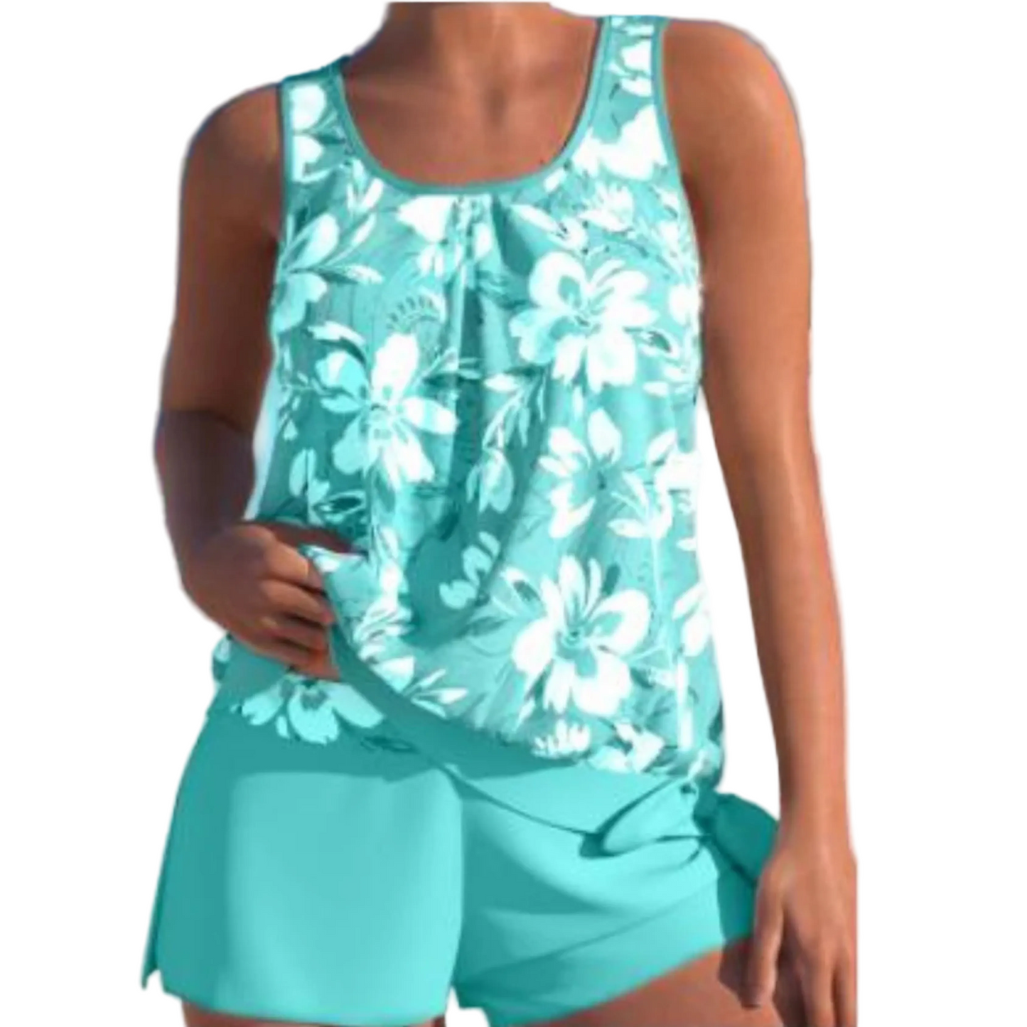 Melissa – Women's Floral Print Tankini Set - Image 1