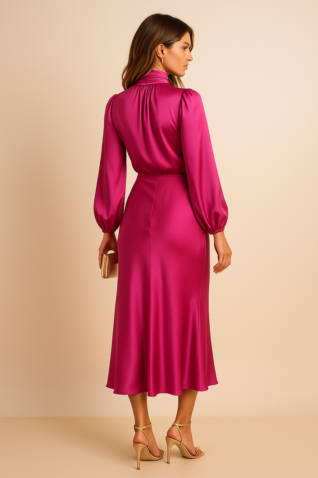 Frieda – High Waist Midi Dress - Image 17