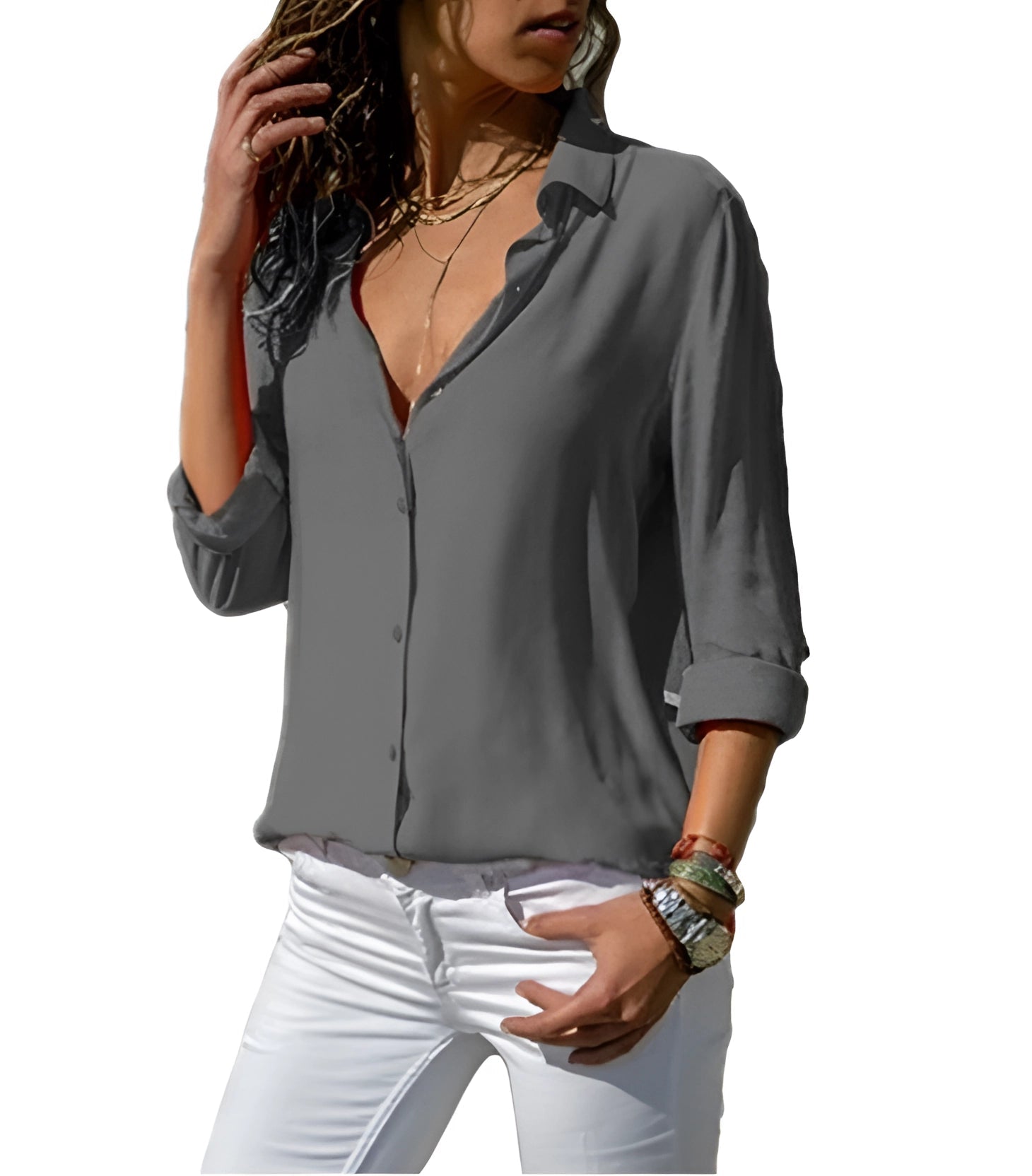 Emily – Elegant Button-Up Blouse - Image 4