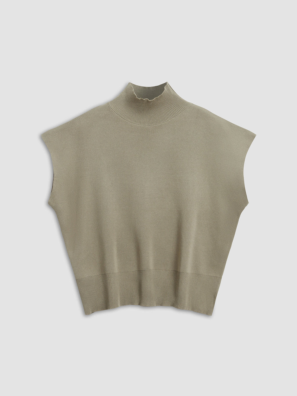 Alina – Damen Feinstrick-Shirt mit Stehkragen und Flügelärmeln