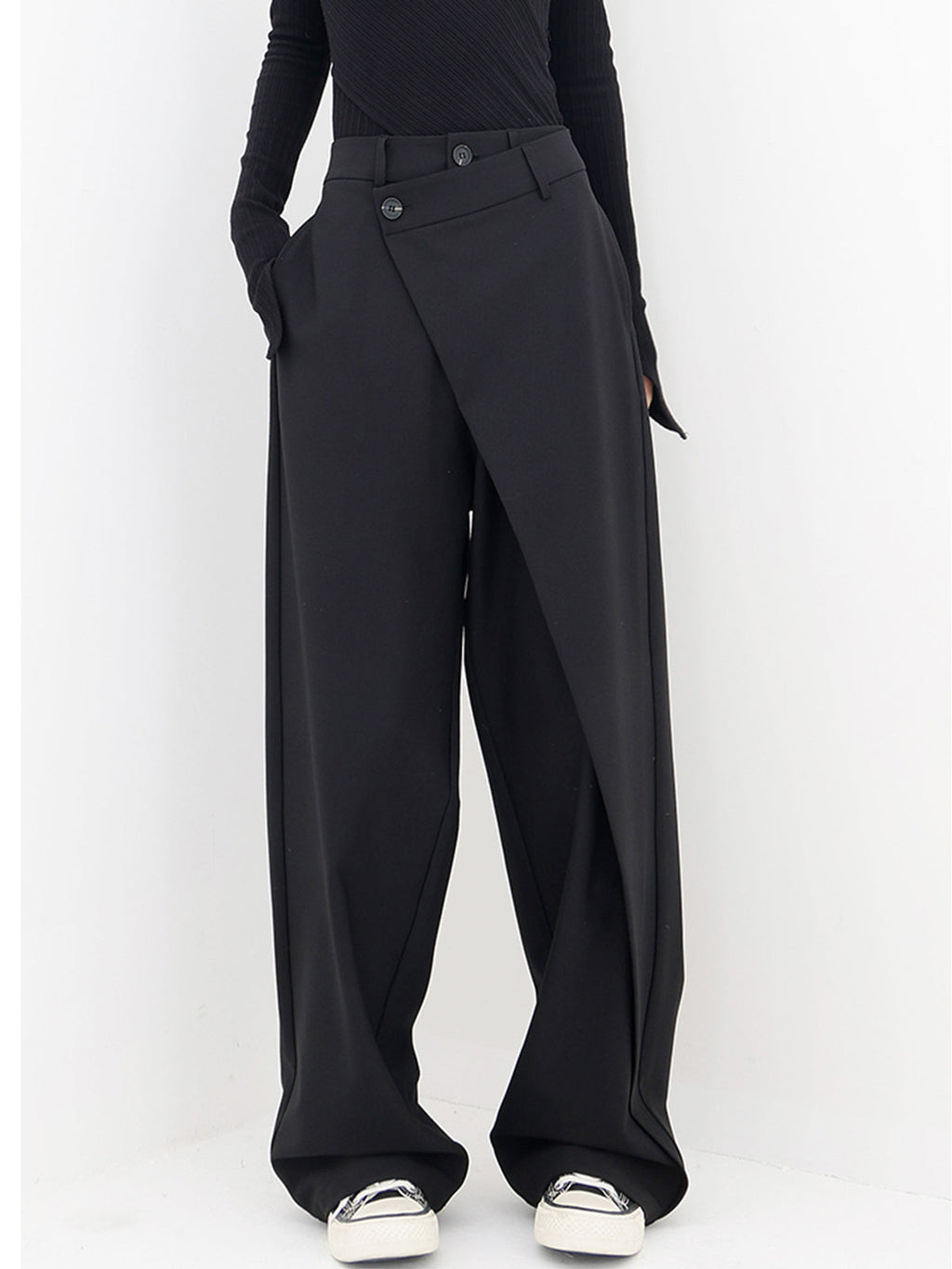 Valentina – Damen High-Waist Wickel-Hose