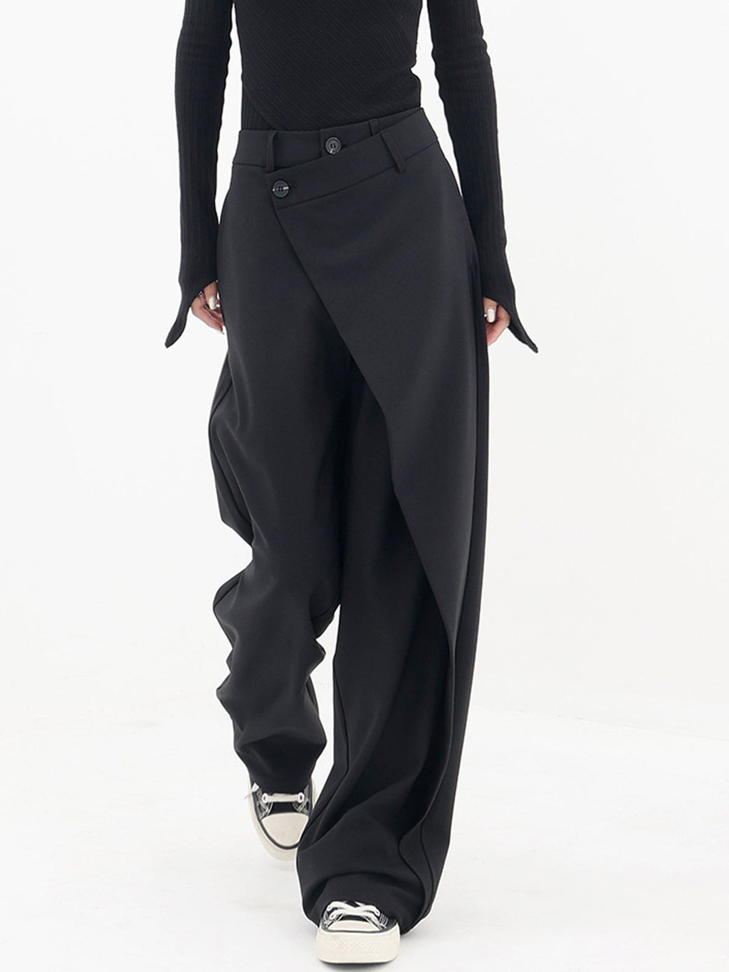 Valentina – Damen High-Waist Wickel-Hose