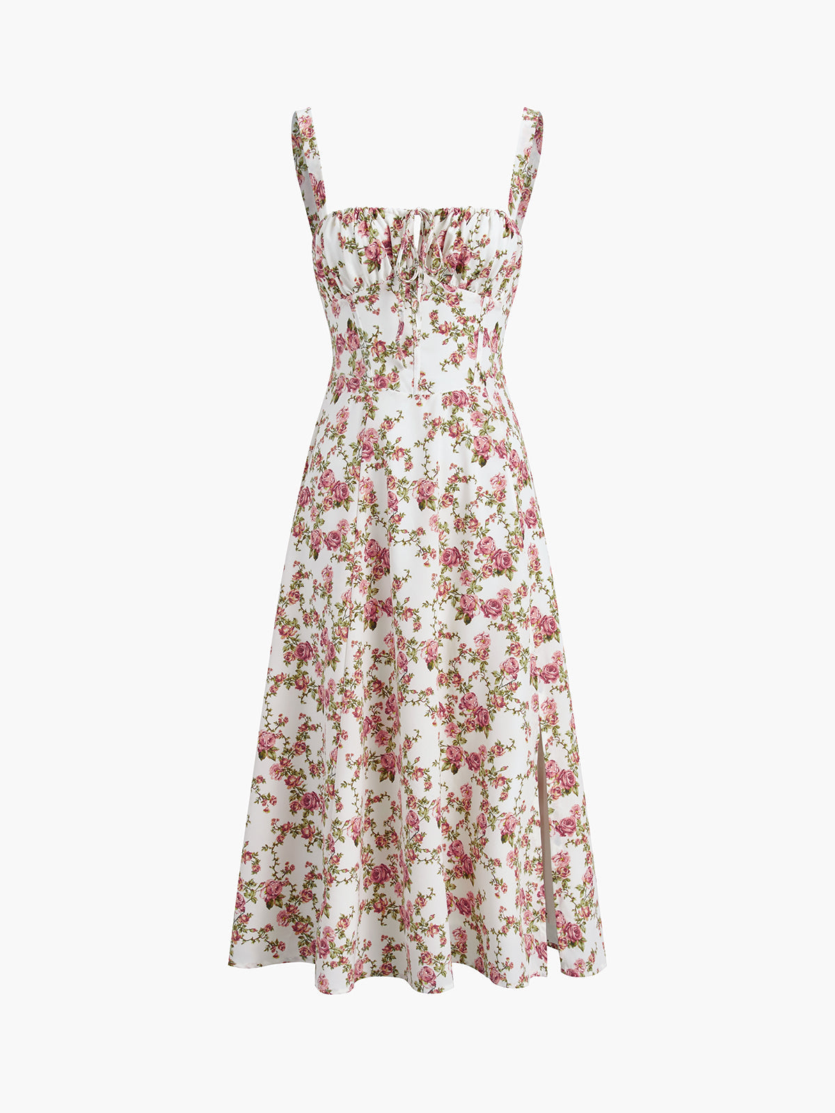 Elisa – Florales Sommer-Midikleid mit Rosenprint